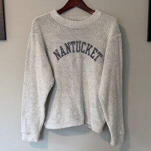 Nantucket Oversized Crewneck Sweater - Cream